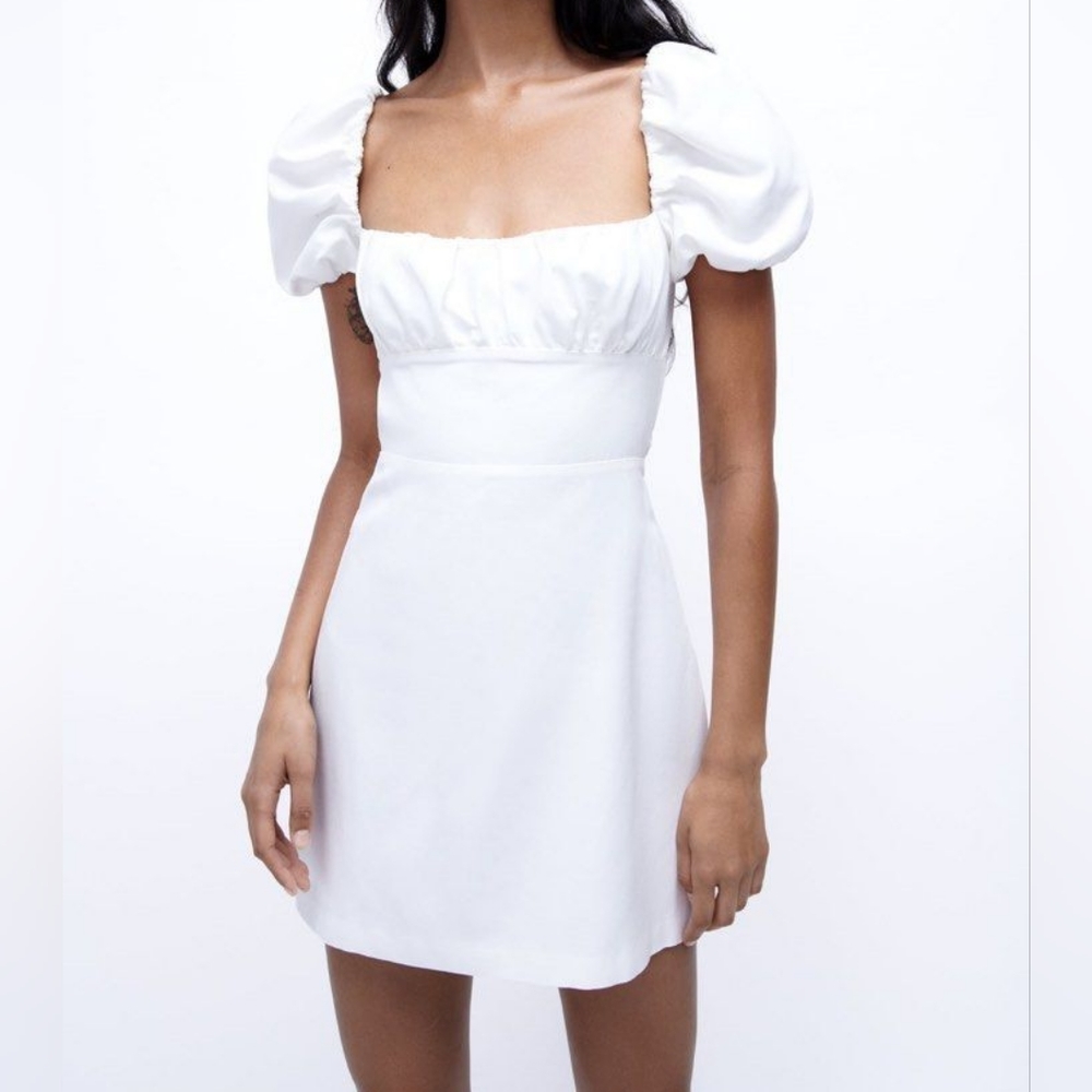 Zara linen blend dress